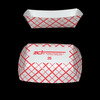 A Picture of product 193-371 SCT Southland™ Red Check Food Trays. 1/4 lb. 4 X 2-3/4 X 1-1/32 in. 250/sleeve, 4 sleeves/case.