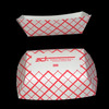 A Picture of product 193-375 SCT Southland™ Red Check Food Trays. 2 lb. 5-27/32 X 3-63/64 X 1-1/2 in. 250/sleeve, 4 sleeves/case.