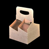 A Picture of product 218-400 Drink Carrier with Handle.  4 Cups, up to 24 oz.  6-1/2" x 6-1/4" x 9".  Kraft, 250/Case