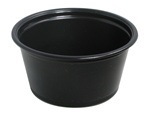 Conex® Complements Portion Cup.  2.00 oz.  Black Color.  125 Cups/Sleeve, 2,500 Cups/Case.