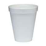Foam Cup.  10 oz.  White Color.  25 Cups/Sleeve.