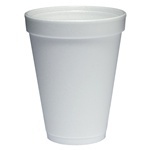 Foam Cup.  12 oz.  White Color.  25 Cups/Sleeve.