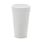 Foam Cup.  20 oz.  White Color.  25 Cups/Sleeve, 500/Case