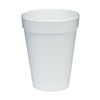A Picture of product 107-411 Foam Cup.  14 oz.  White Color.  25 Cups/Sleeve.