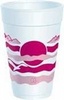 A Picture of product 107-415 Dart J Cup® EPS Insulated Foam Cup. 16 oz. Horizon® Cranberry. 25 cups/sleeve, 40 sleeves/case.