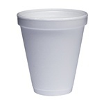 Foam Cup.  12 oz.  White Color.  25 Cups/Sleeve.