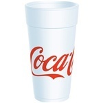Foam Cup.  24 oz.  Coca-Cola Design.  20 Cups/Sleeve.
