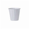 A Picture of product 111-201 Treated Paper Soufflé Portion Cups.  3.50 oz.  White Color.  100 Cups/Tube, 5,000 Cups/Case.