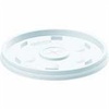 A Picture of product 120-414 Straw Slot Lid.  Translucent.  Fits 10J10 Cups.