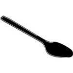 Caterware® Catermate® Serving Spoon.  9" x 2".  Gloss Black.