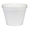A Picture of product 193-113 Round Foam Food Containers.  12 oz Squat.  White Color.  25 Containers/Sleeve.