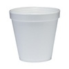 A Picture of product 193-114 Round Foam Food Containers.  16 oz Squat.  White Color.  25 Containers/Sleeve.
