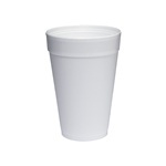 Round Foam Food Containers.  32 oz Squat.  White Color.  25 Containers/Sleeve.