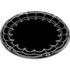 A Picture of product 193-142 SmartLock® Caterware Scallop Edge Flat Trays. Black Plastic Trays. 12" Diameter.
