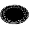 A Picture of product 193-143 SmartLock® Caterware® Scallop Edge Flat Trays. Black Plastic Trays. 16" Diameter.