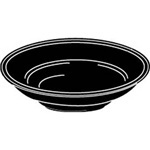 Caterware® Caterbowl® Disposable Black Plastic Bowl. 80 oz, 25 Bowls/Case.