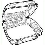 ClearView® SmartLock® Containers. Clear Medium Hinged Lid Container. Deep.  8-5/8" x 7-1/8" x 3".
