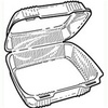 A Picture of product 217-506 ClearView® SmartLock® Containers. Clear Medium Hinged Lid Container. Deep.  8-5/8" x 7-1/8" x 3".