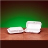 A Picture of product 217-705 Foam Hinged Container.  Hot Dog.  7.38" x 3.56" x 2.25".  White Color.