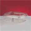 A Picture of product 217-805 Clear Hinged Deli Container with High Dome Lid.  24 oz.  7.25" x 6.38" x 2.56".  100 Containers/Sleeve.