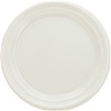 A Picture of product 230-401 Famous Service® Plastic Dinnerware.  6" Diameter Plate.  Single Compartment.  White Color.  125 Plates/Sleeve.