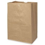 Grocery Sack.  1/6 Barrel.  12" x 7" x 17".  66 lb. Kraft Paper.