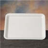 A Picture of product 341-211 Foam Supermarket Tray #20S.  8.5" x 6.5" x 0.5".  White Color.  125 Trays/Sleeve.