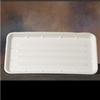 A Picture of product 341-216 Foam Supermarket Tray #25S.  8" x 14.75" x 1.06".  White Color.