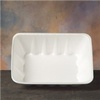 A Picture of product 341-219 Foam Supermarket Tray #42.  8.63" x 6.5" x 2.38".  White Color.  250 Trays/Case.