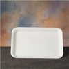 A Picture of product 341-303 Foam Supermarket Tray #2S.  8.25" x 5.75" x 0.5".  Rose Color.  125 Trays/Sleeve, 4 Sleeves/Case.