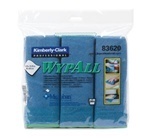 WYPALL* Microfiber Cloths with Microban® Protection.  15.75" x 15.75" Wiper.  Blue Color.  6 Wipers/Pack.