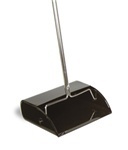 Lobby Dust Pan with Handle.  30" x 12" x 9".  Black Color.