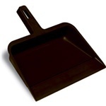 Plastic Dust Pan.  4" x 12-1/4" x 12".  Black Color.