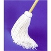 A Picture of product 530-405 Cotton Deck Mop on a Stick.  16 oz.  7/8" x 48" Wood Handle.