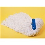 Wet Mop.  Cut-End.  Premium 4-Ply Rayon.  24 oz.  Industrial Flat Mop with Metal Threaded Stud.