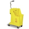 A Picture of product 534-112 Unibody™ Mopping System with Side Press Wringer.  35 Quart.  Yellow Color.  Includes self-draining spigot and sediment screen drain gate.