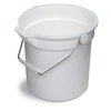 A Picture of product 560-103 Huskee™ Bucket.  14 Quart.  Gray Color.  Steel Handle with Built-In Pour Spout.  Graduations molded inside.