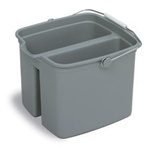 Huskee™ Divided Pail.  16 Quart.  Gray Color.  10" x 14-1/8" x 12-1/2".