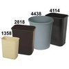 A Picture of product 561-115 Rectangular Commercial Plastic Wastebasket.  41 Quart.  11" x 15-1/4" x 19-7/8" Tall.  Black Color.