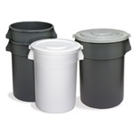 Huskee™ Round Receptacle.  10 Gallon.  Gray Color.