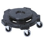 Huskee™ Dolly for Round Receptacles.  18" Diameter x 5".  Black Color.  Fits 20, 32, 44, and 55 Gallon Round Huskee™ Receptacles.