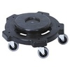 A Picture of product 562-161 Huskee™ Dolly for Round Receptacles.  18" Diameter x 5".  Black Color.  Fits 20, 32, 44, and 55 Gallon Round Huskee™ Receptacles.