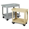 A Picture of product 563-103 Utility Cart.  34-3/8" x 17-1/2" x 33" Tall.  Gray Color.  Supports 200 lbs. per shelf.