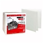 Brawny Industrial™ Medium Duty All Purpose Airlaid 1/4 Fold Wipers.  13" x 13".  White Color.  50 Wipers/Package.
