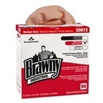 Brawny Industrial™ Premium All Purpose DRC Wipers (Tall Dispenser Box).  9.25" x 16".  Orange Color.  90 Wipers/Dispenser Box.