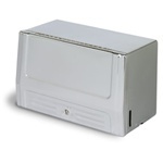 Towel Cabinet for Single Fold Towels. 7-1/2 X 12-13/16 X 6-1/2 in. Chrome.