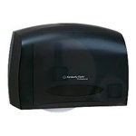 Scott® Essential™ Coreless Jumbo Roll Toilet Paper Dispenser (09602), With Stub Roll, Black, 14.25" X 9.75" X 6.00" (Qty 1)