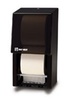 A Picture of product 888-501 Silhouette® Dubl-Serv® 2-Roll Controlled-Use Tissue Dispenser.  Black Translucent.
