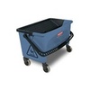 A Picture of product 560-401 Rubbermaid Finish Bucket. Blue. Fits #6173 Janitor Cart and accommodate mops up to 18" in length. 14.7" L x 26.2" W x 16.2" H.