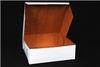 A Picture of product 251-113 Bakery Box.  9" x 9" x 3".  White Color.  One-Piece, Tuck Top, Lock Corner.  Poly Wrapped.